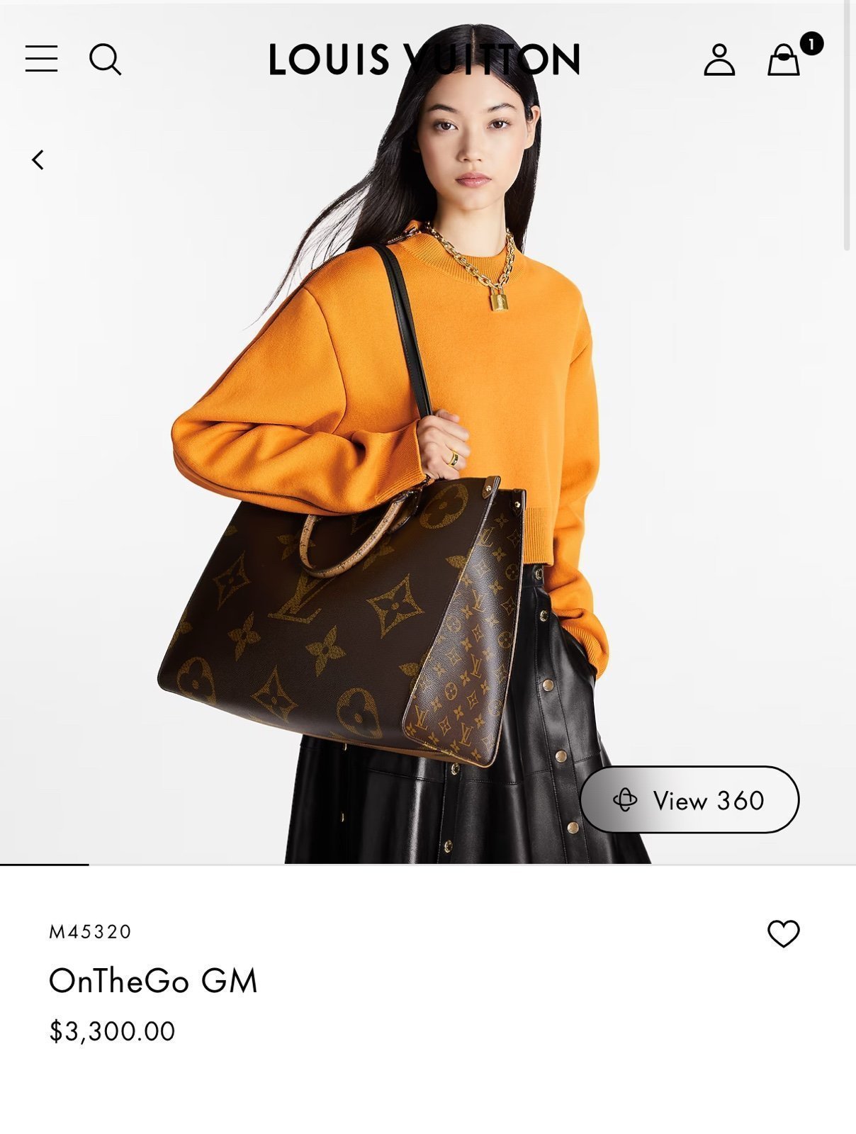 Louis Vuitton Brown OnTheGo Reverse Monogram Giant GM Canvas Tote Bag