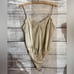 Abercrombie & Fitch champagne satin and lace cami bodysuit size small