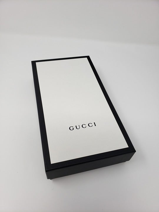 GUCCI Authentic Black & White Empty Designer Accessory Box ( 8.5 x 4.5 x 1.5 )