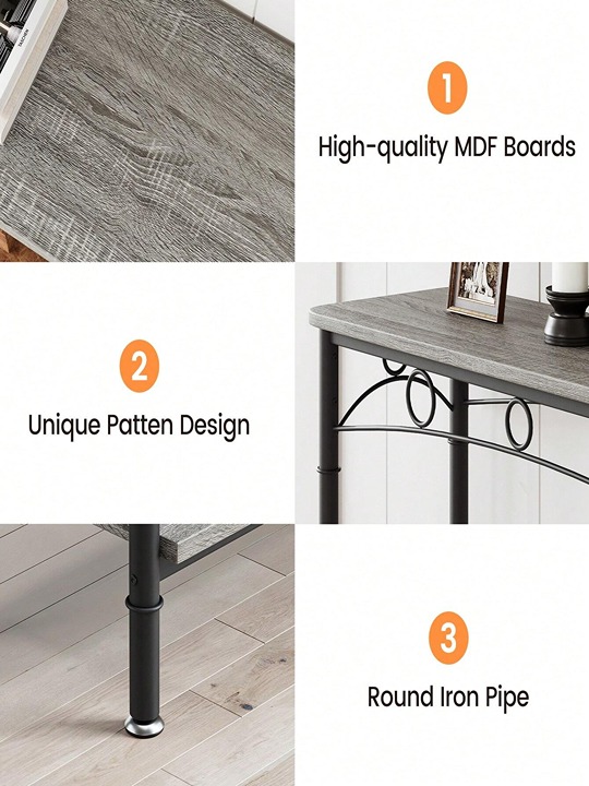 41.3” Console Table, Sofa Table with Storage