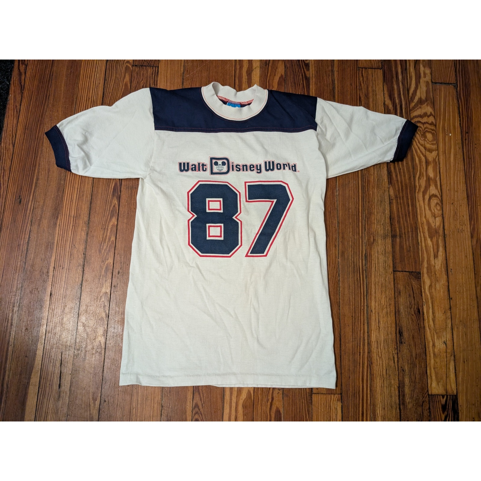 Disneyland Ringer 1987 Shirt Mens Medium