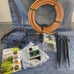 Automatic Watering Kit with Timer, BlackGalvanized SteelBrown