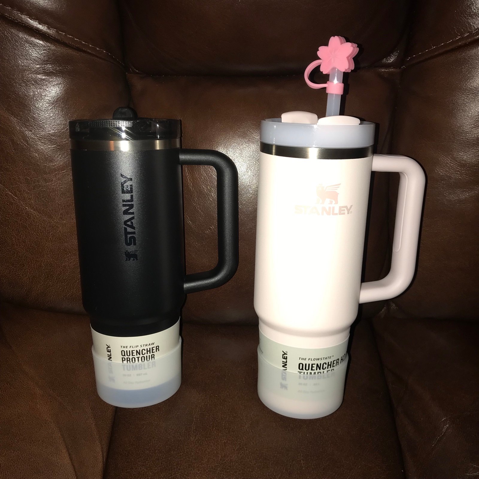 Stanley tumblers black and pink