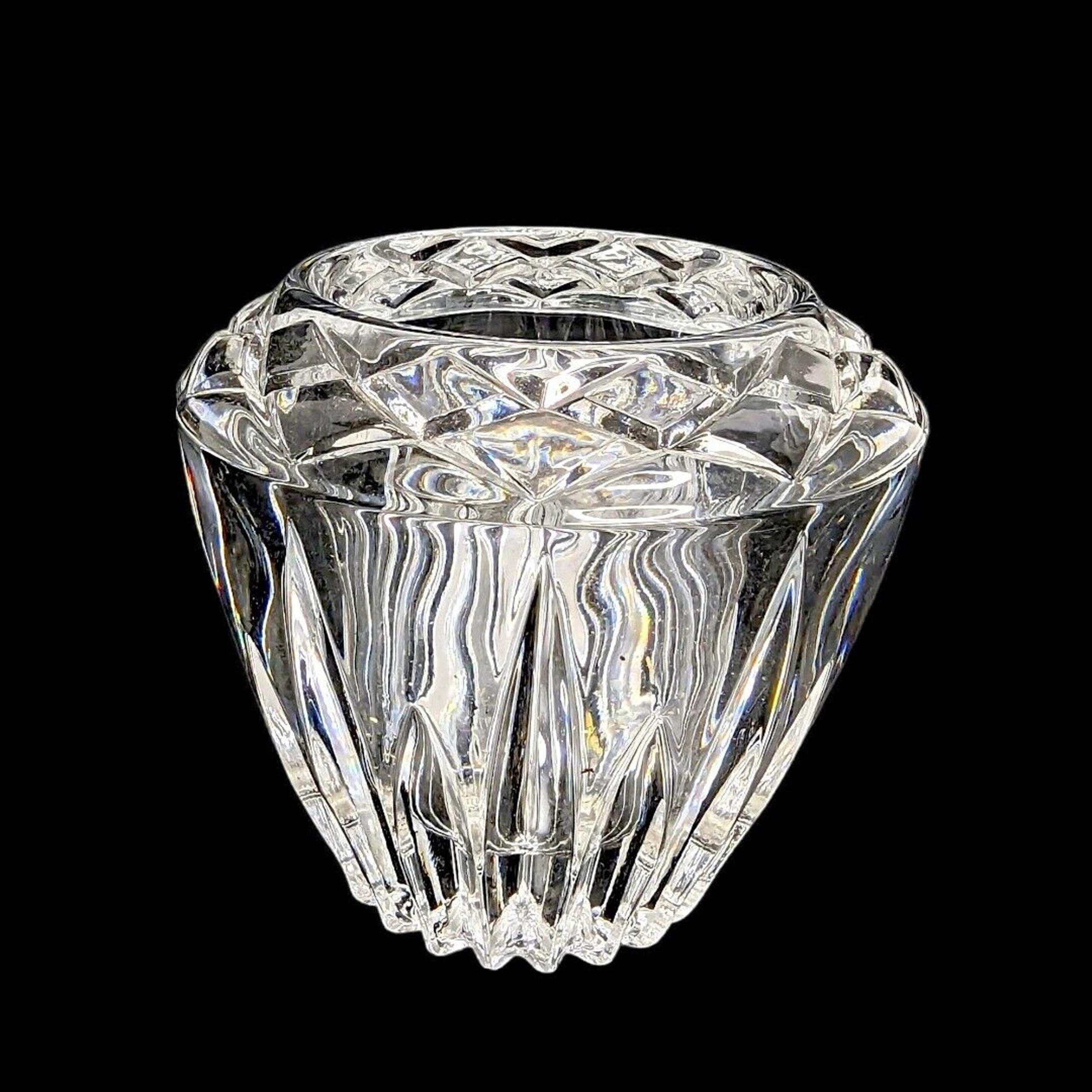 Princess House HIGHLIGHTS Lead Crystal 3.25in  Votive Candle Holder Vase #872