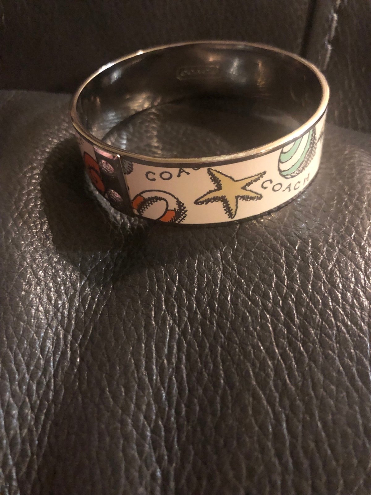 Coach St. James Beach Theme bangle bracelet RARE