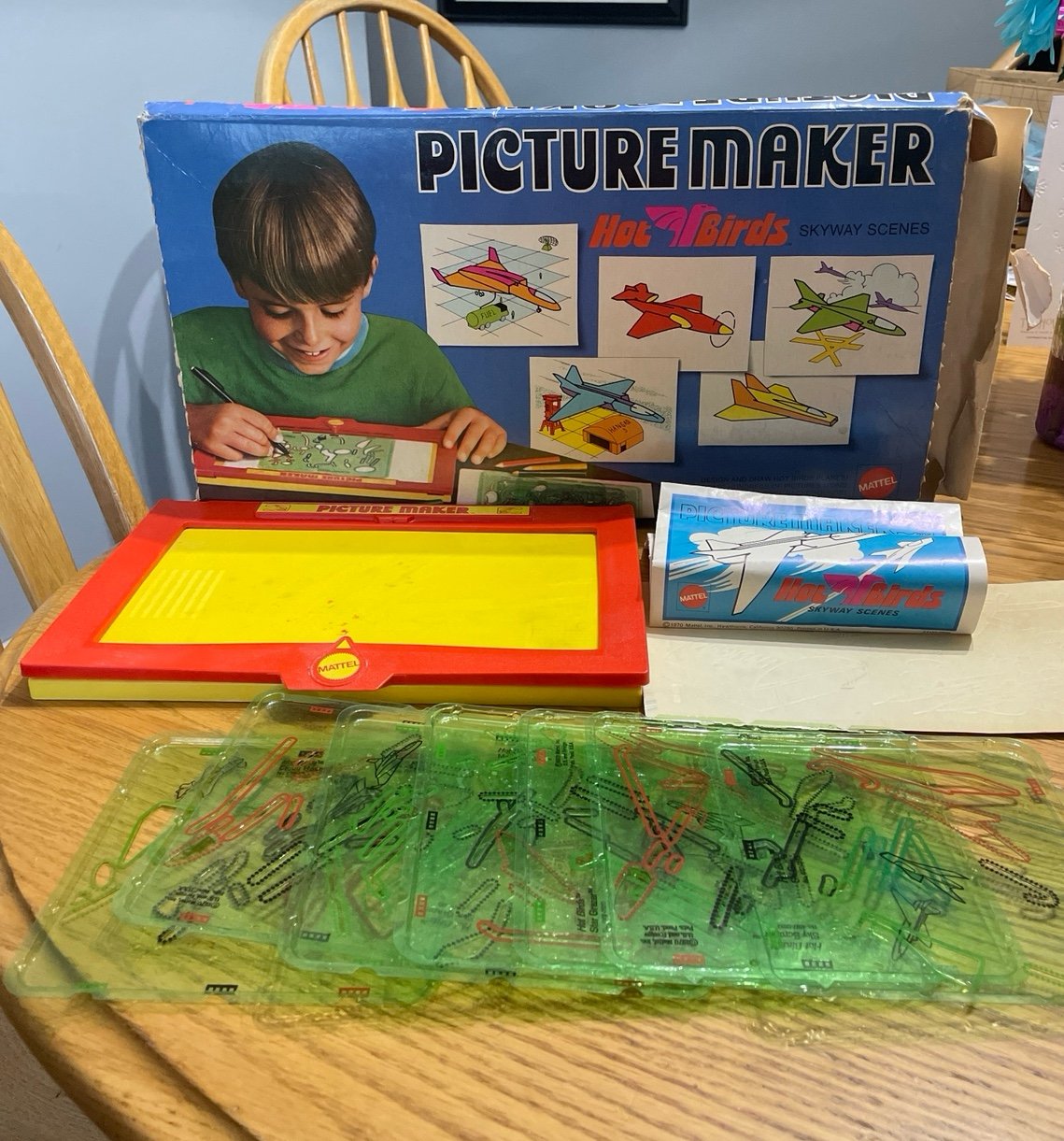 Vintage Mattel Picture Maker Hot Birds Skyway Scenes w/Box 1970s