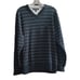 TOMMY HILFIGER Sweater Blue White Horizontal Stripes V-neck Pullover Large