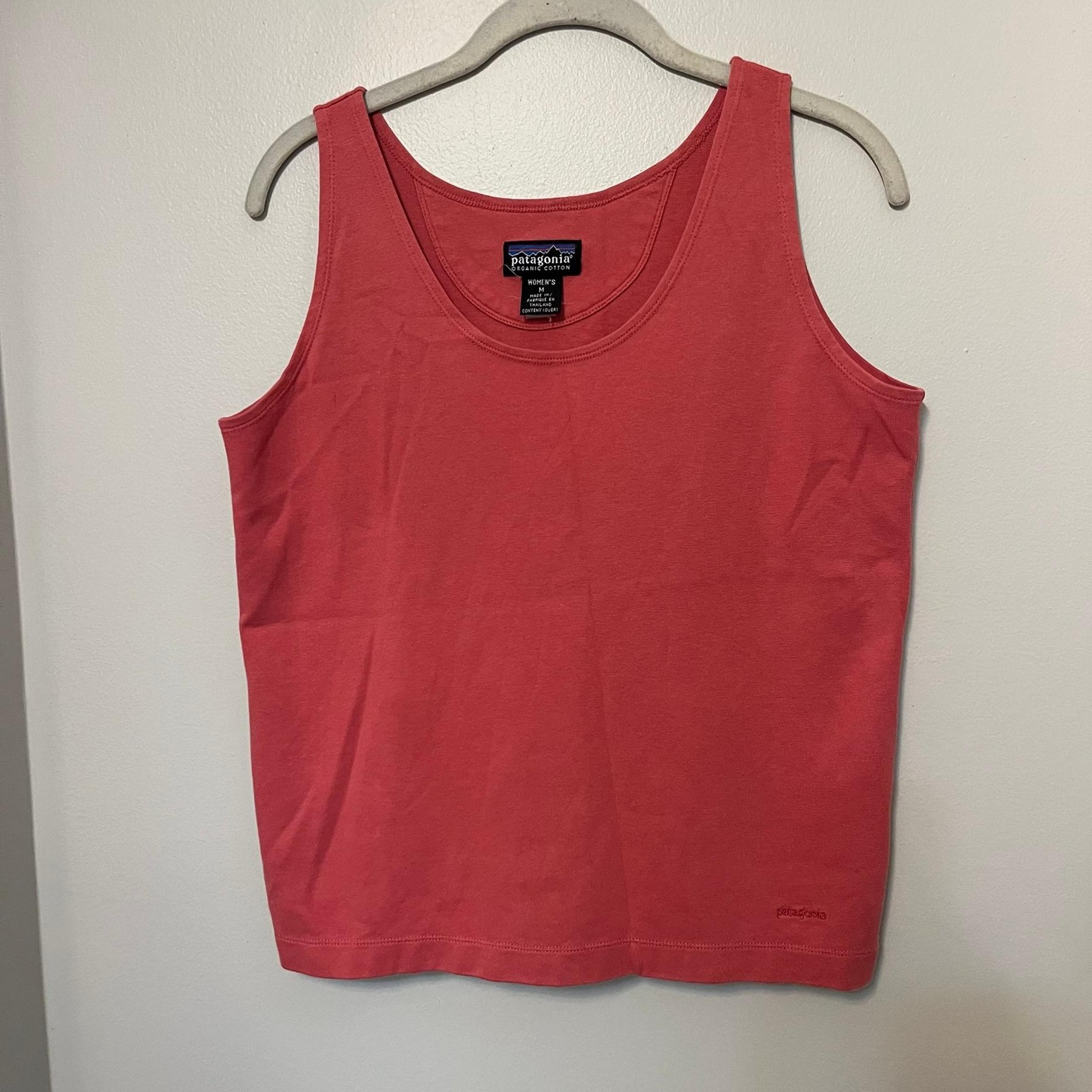 patagonia medium women organic cotton spring sweater tank top M pink EUC