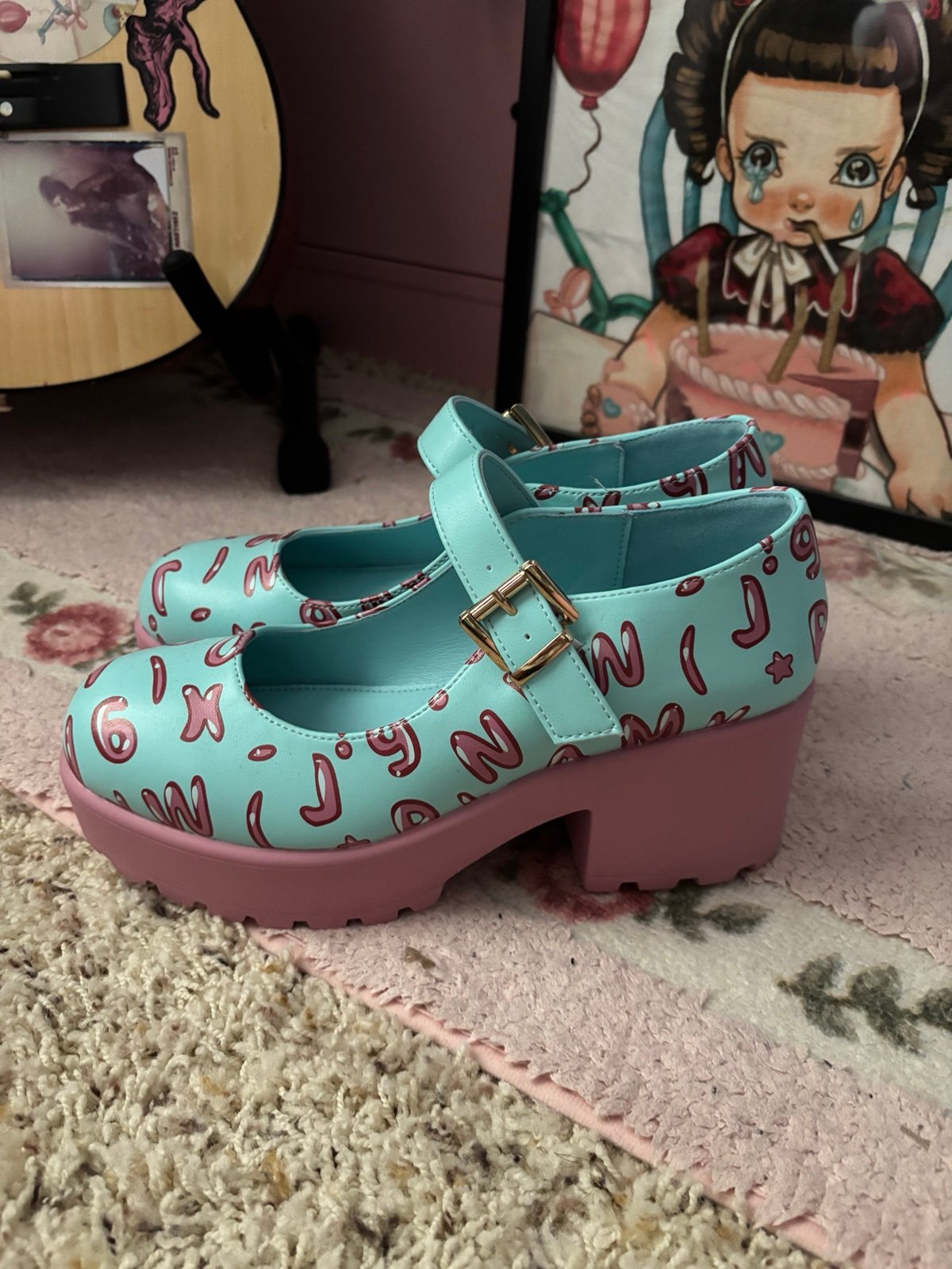 Melanie Martinez Koi alphabet mary janes <3