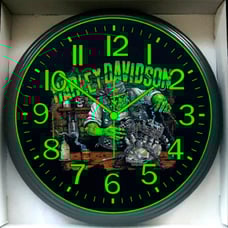 Harley-Davidson Lowrider Bagger RoadKing Garage Shop Glow-in-the-dark Wall Clock