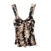 BCBG Paris Y2K Black Floral Tank Top Medium