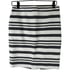 J.Crew Womens Straight Skirt White Black Mini Back Slit Lined Petites 4P New