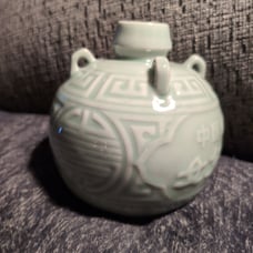 Antique Chinese Spirit Pot Celadon Ceramic Pouring JugThe antique Chinese spirit