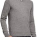 Neiman Marcus Men’s Gray Johnny collar athletic fit cashmere sweater Size XL NWT
