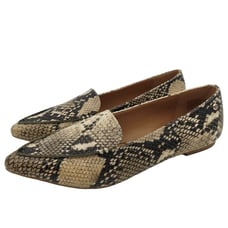 GUESS 8 M Erica Faux Leather Snakeskin Snake Python Pointed Toe Flats Shoes NEW