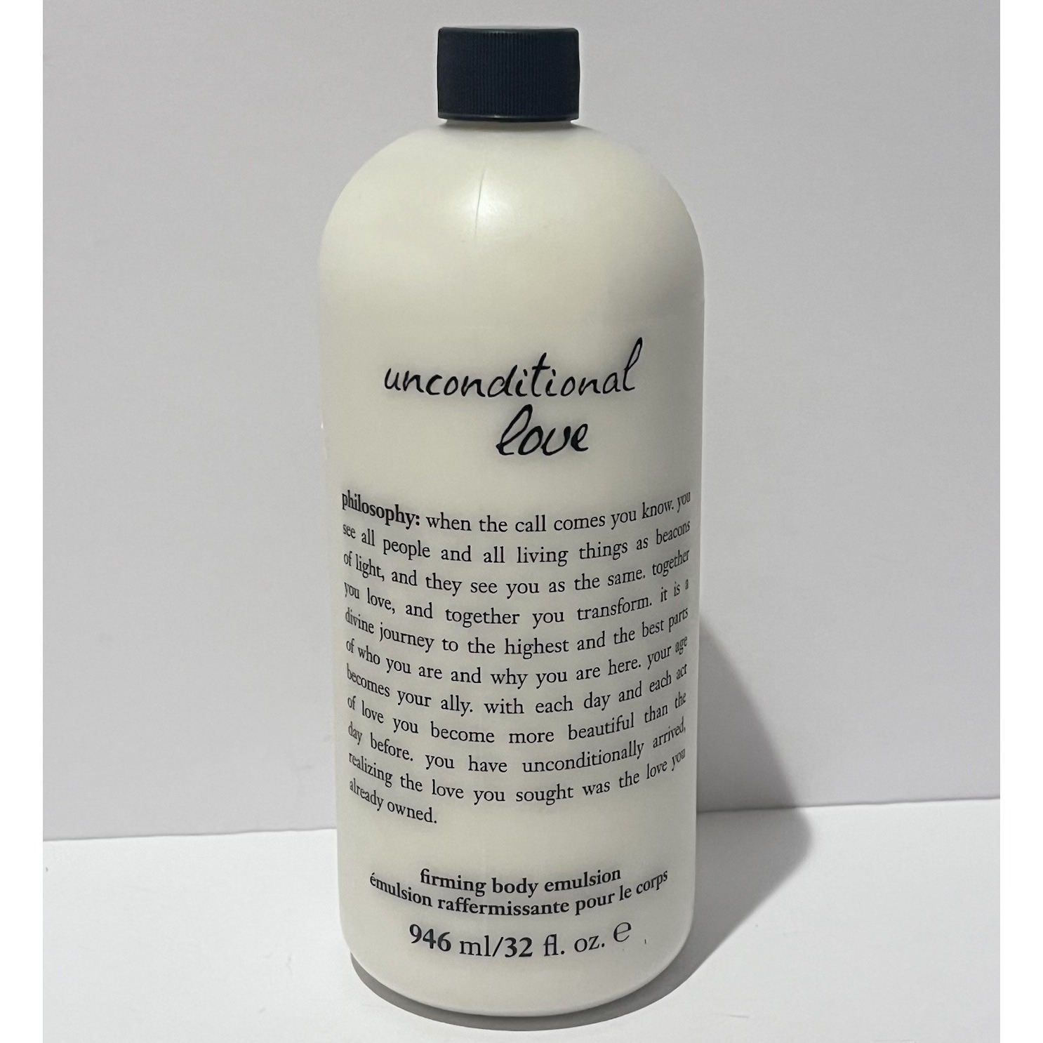 Philosophy Unconditional Love Firming Body Emulsion 32 Oz New Sealed No Pump