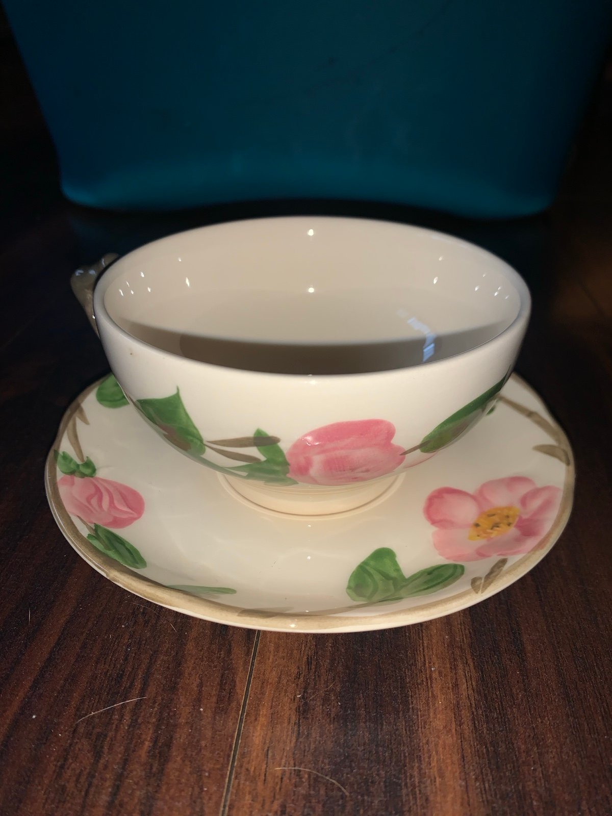 Franciscan Desert Rose Pink Rose Tea Cup & Saucer Set of 12 Vintage