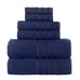 Rosyn Home Hotel Quality 100% Turkish Cotton 6 Piece Bath Towel Set Dark Blue