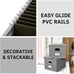 Set of 2 Decorative File Box Organizer, Collapsible Linen File Cabinet - NEW!