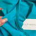 Yumiko Leotard - Silver velvet and Cyan (Discontinued!) Anna Duo, Size Small