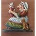 Vintage Punch and Judy Cast Iron Door Stop 7 Multicolor Hand Painted Decor