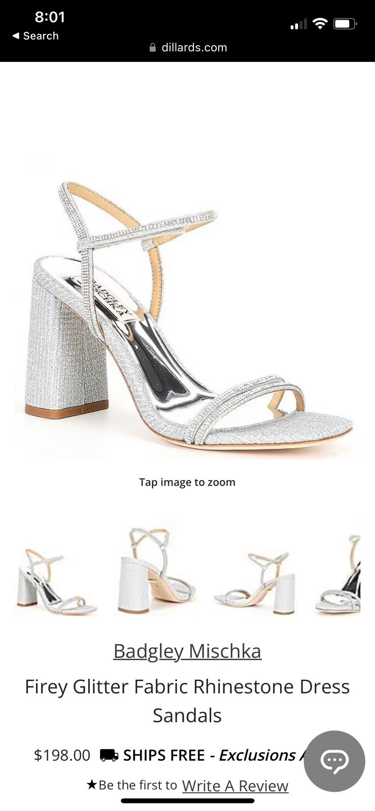 Badgley Mischka Firey Glitter Fabric Rhinestone Dress Sandals
