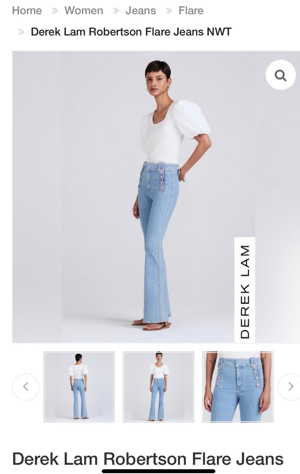 Derek Lam Robertson Flare Jeans NWT