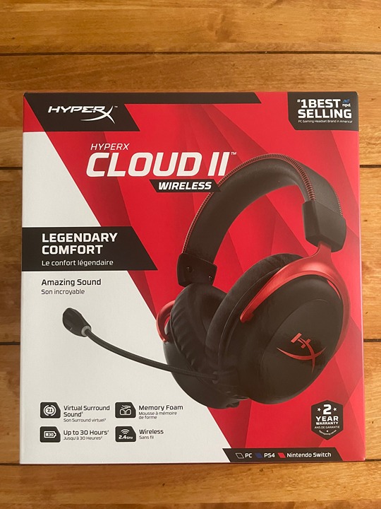 HyperX Cloud II Wireless Gaming Headset - 7.1 Surround Sound - Up to 30 Hours