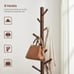 8 Hooks Coat Rack Solid Wood Free Standing Coat Rack FREE Express Shipping USA