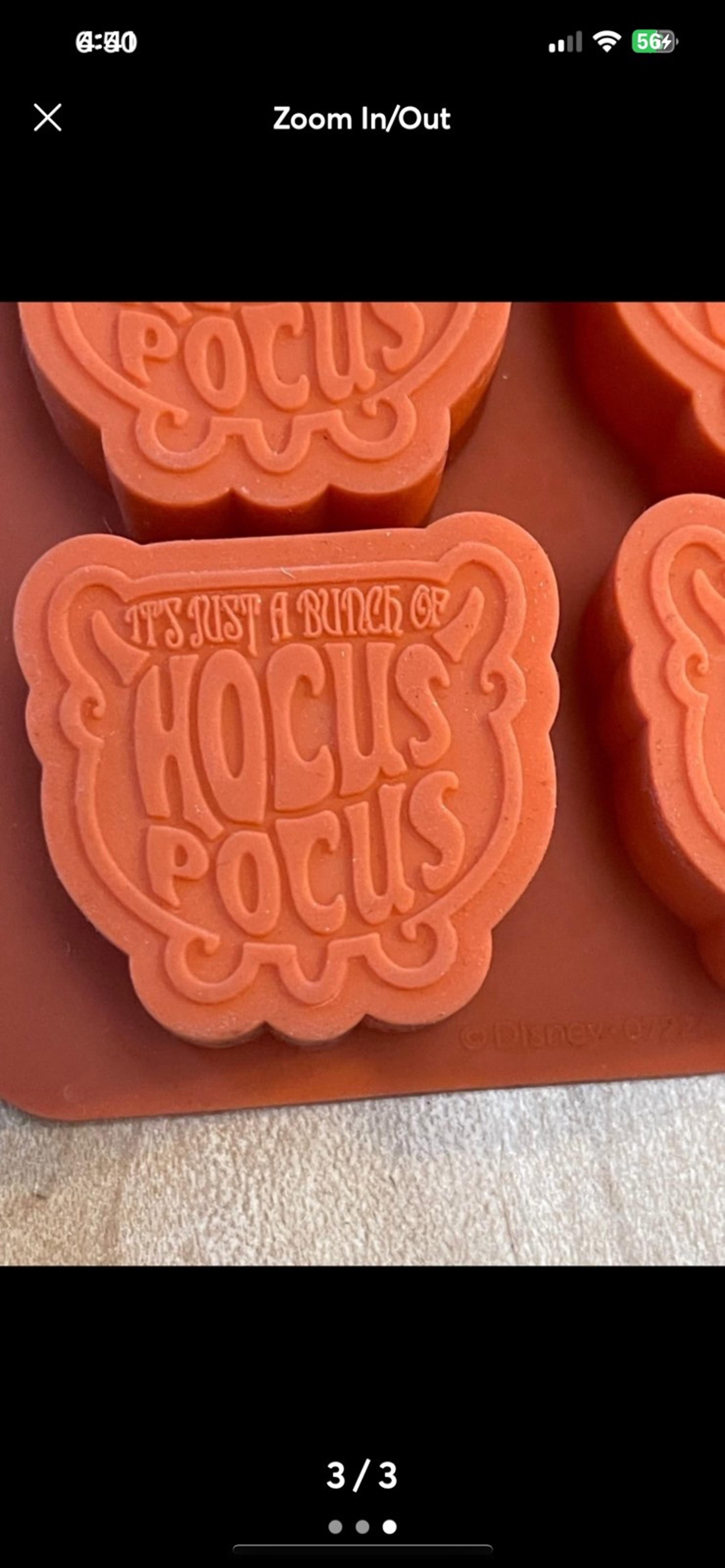 Disney It is just a Bunch of HOCUS POCUS Silicone Ice Cube candy cake