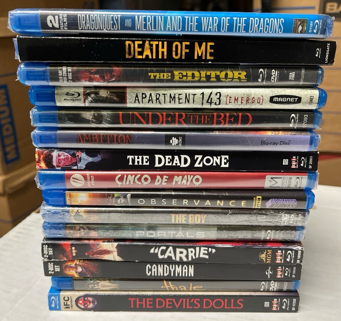 Horror Movie Blu-Ray Lot Shout Factory Slipcovers - 15 Assorted Titles