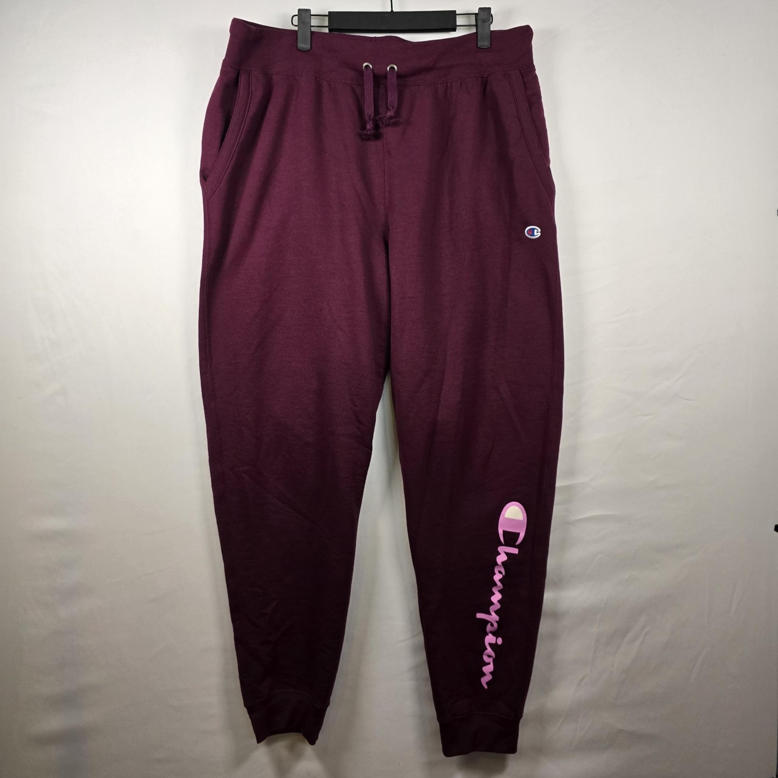Champion Athletic Jogger Sweatpants Women's 2XL Burgandy & Pink Logo
