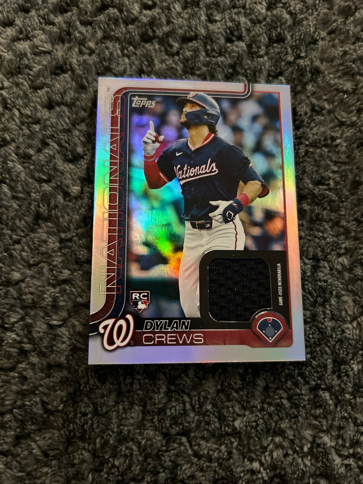 Topps 2025 Dylan Crews rainbow relic rookie card