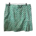 Peter Miller Cotton Teal & White Pattern Size 10 Skort. Pre-loved good condition