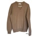 Vintage Christian Dior Monsieur Brown Tan Merino Wool Jumper Sweater Sz XL Mens