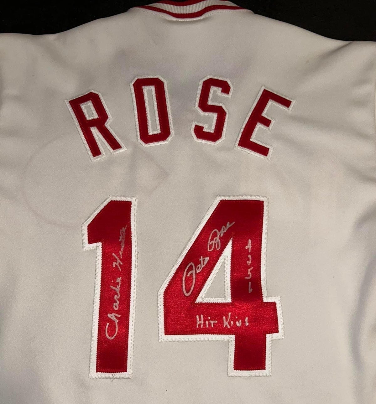 VINTAGE RAWLINGS SIGND PETE ROSE CINCINNATI REDS JERSEY