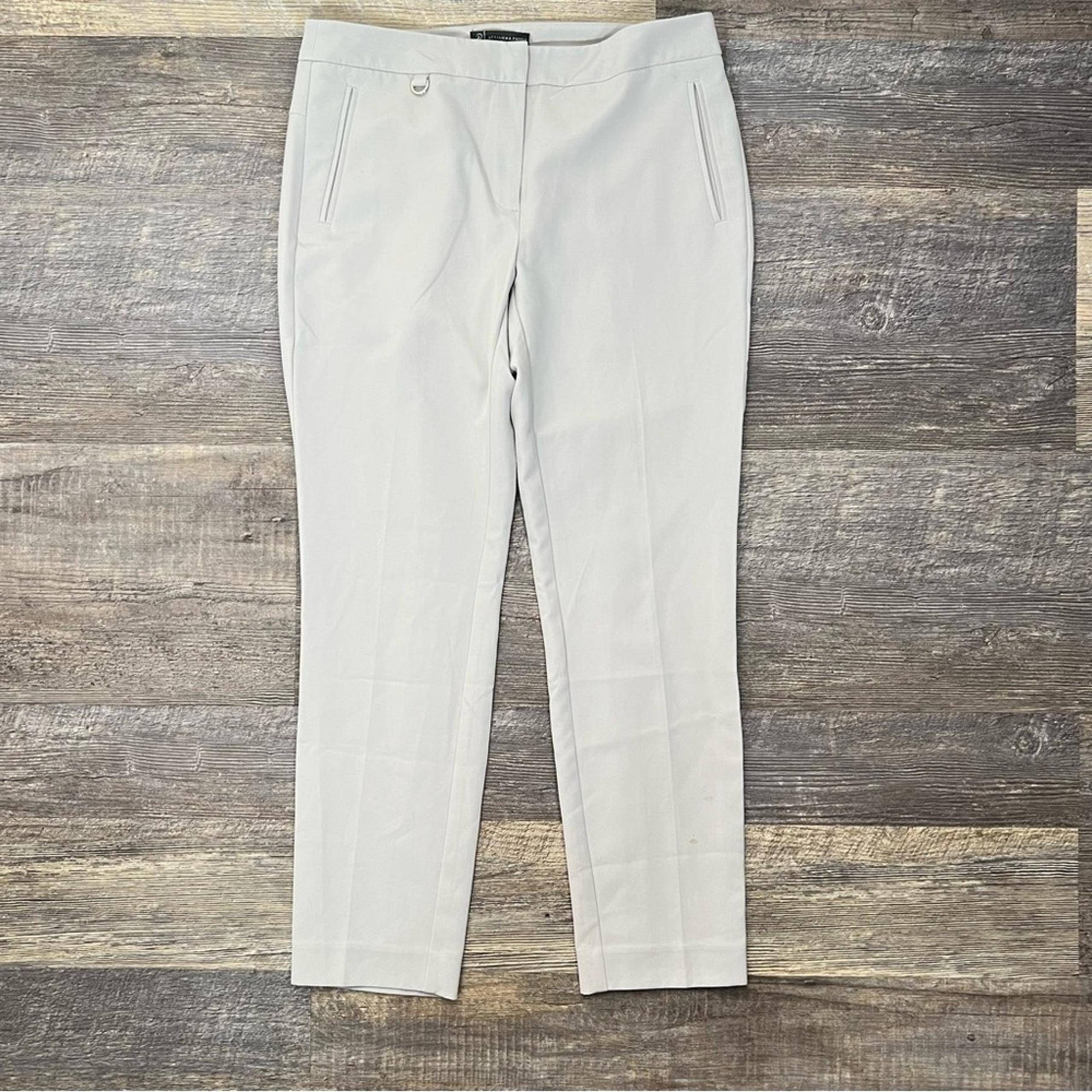 Adrianna Papell taupe straight leg business casual dress pants size 6 B162