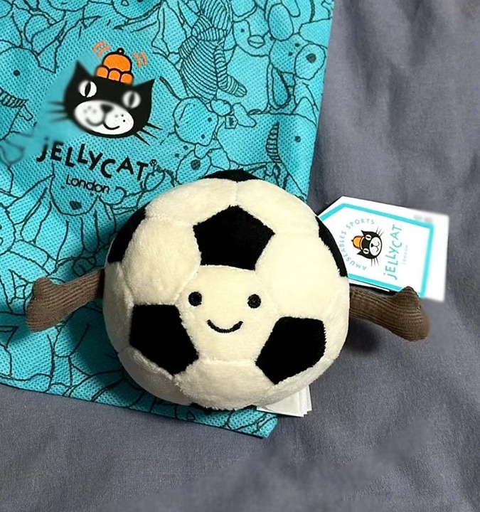 Jellycat Amuseables Sports Soccer Ball bag charm-BNWT