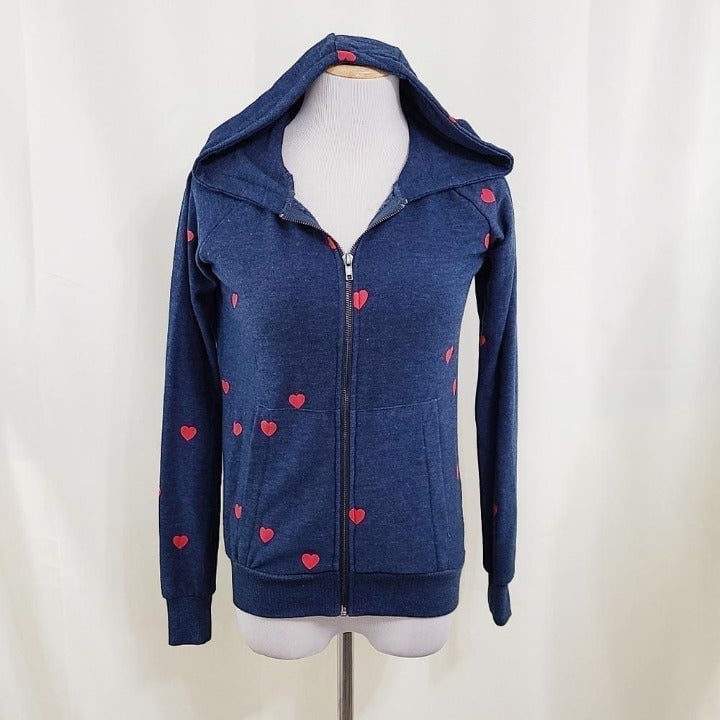 Chaser Tiny Hearts hoodie blue red XS