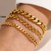 NEW 14K Yellow Gold Interweave Chain Boho Summer Luxury Bracelet