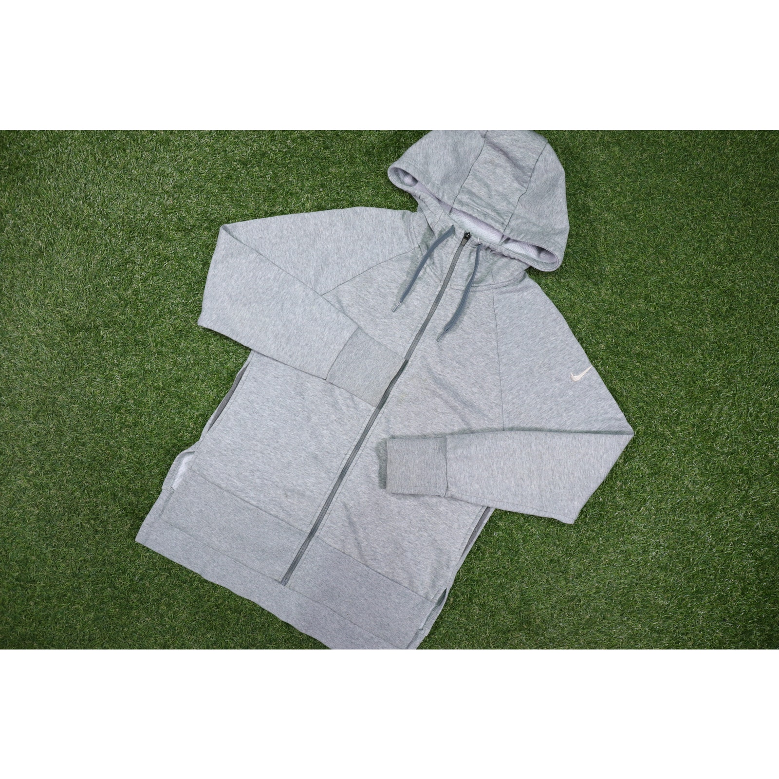 Womens Nike Dri FIT Full Zip Hoodie Gray Size XS