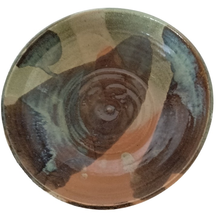 Earthenware Bowl Studio Art Rustic Pottery Bowl Brown Earth Tones Colorado 2006