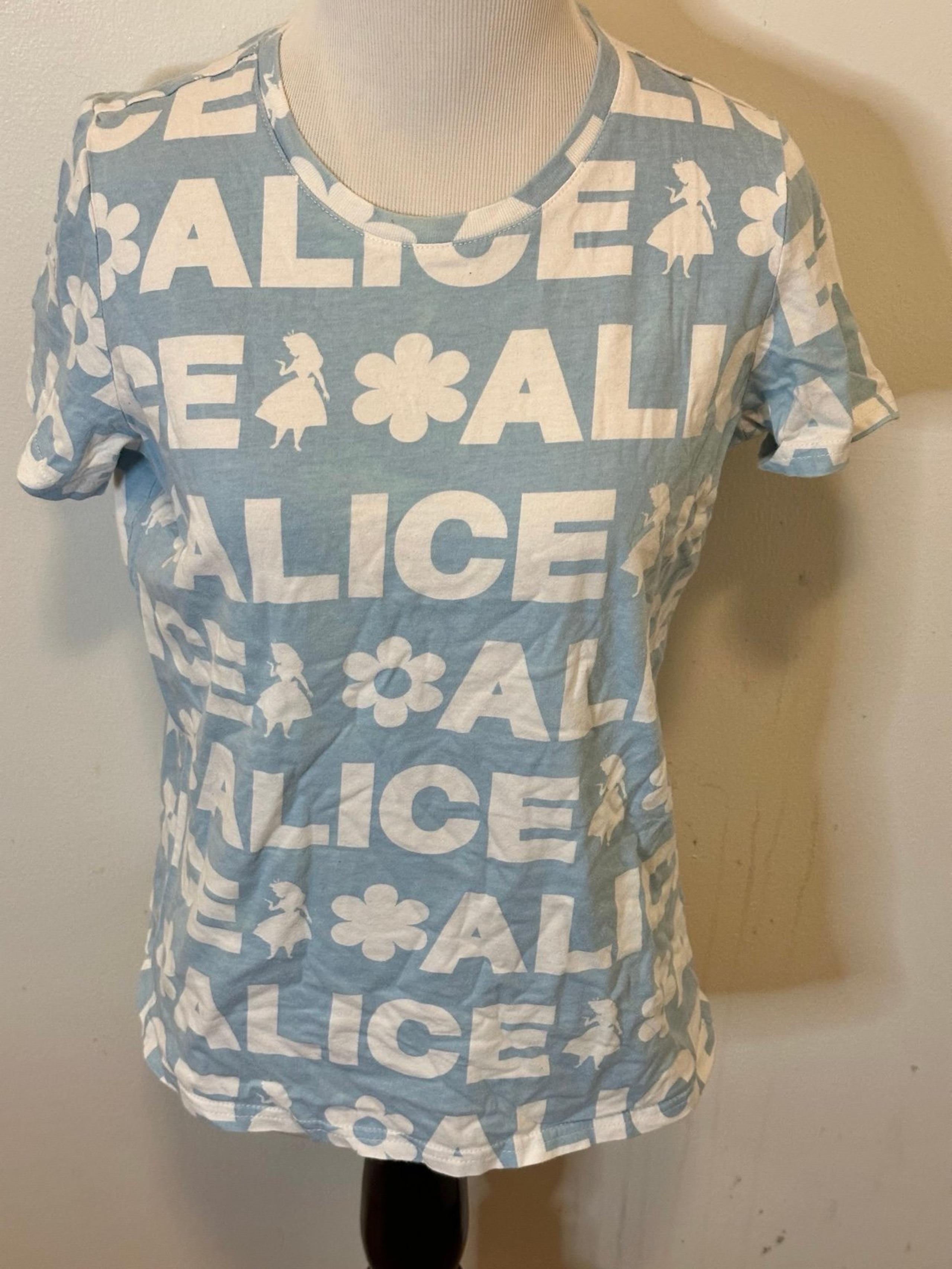 Disney Alice in Wonderland Repeating Text Women's T-Shirt - BoxLunch Exclusive