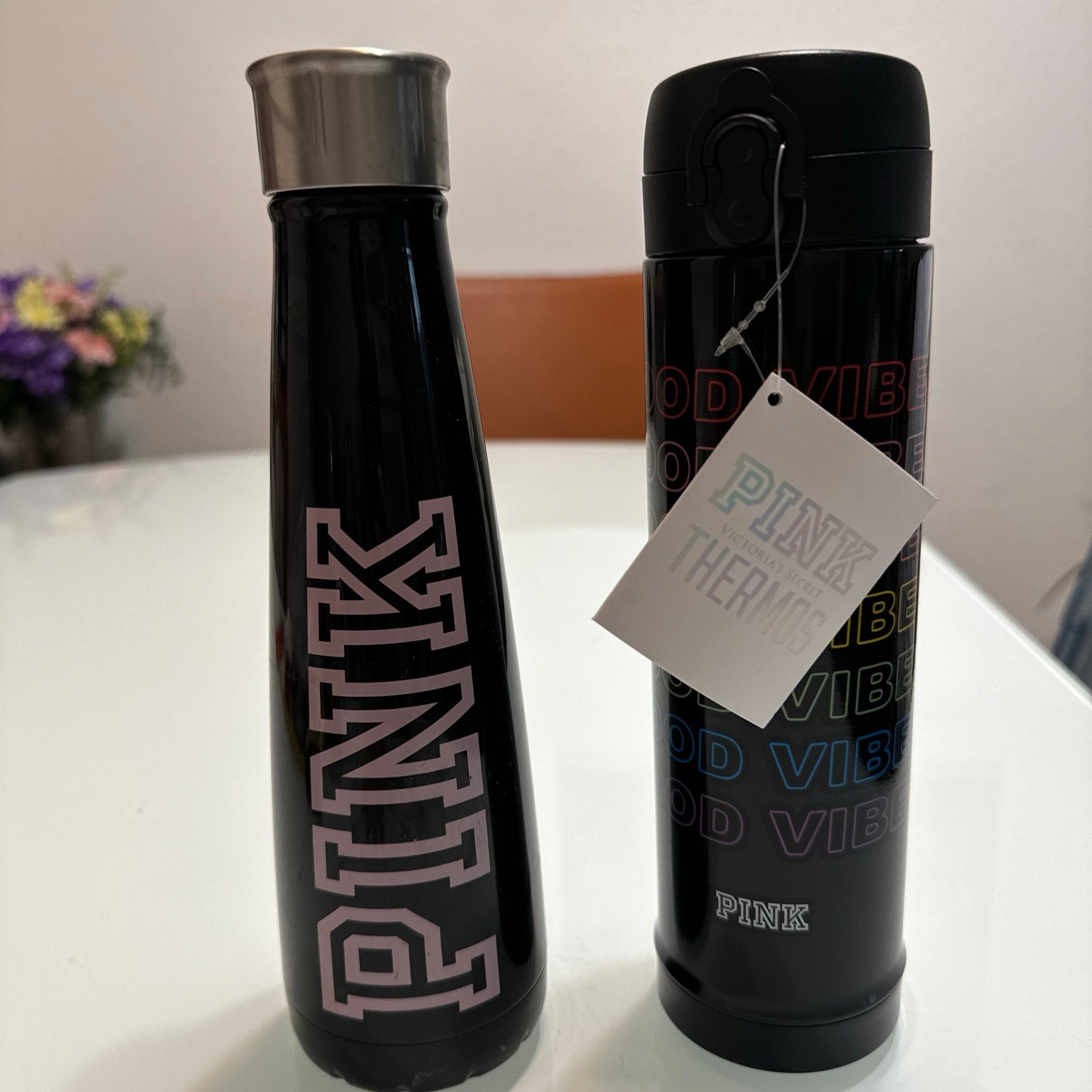 Victorias Secret Hot Cold Thermo Cup Mug Travel New X 2 S1 Rare Sold Out