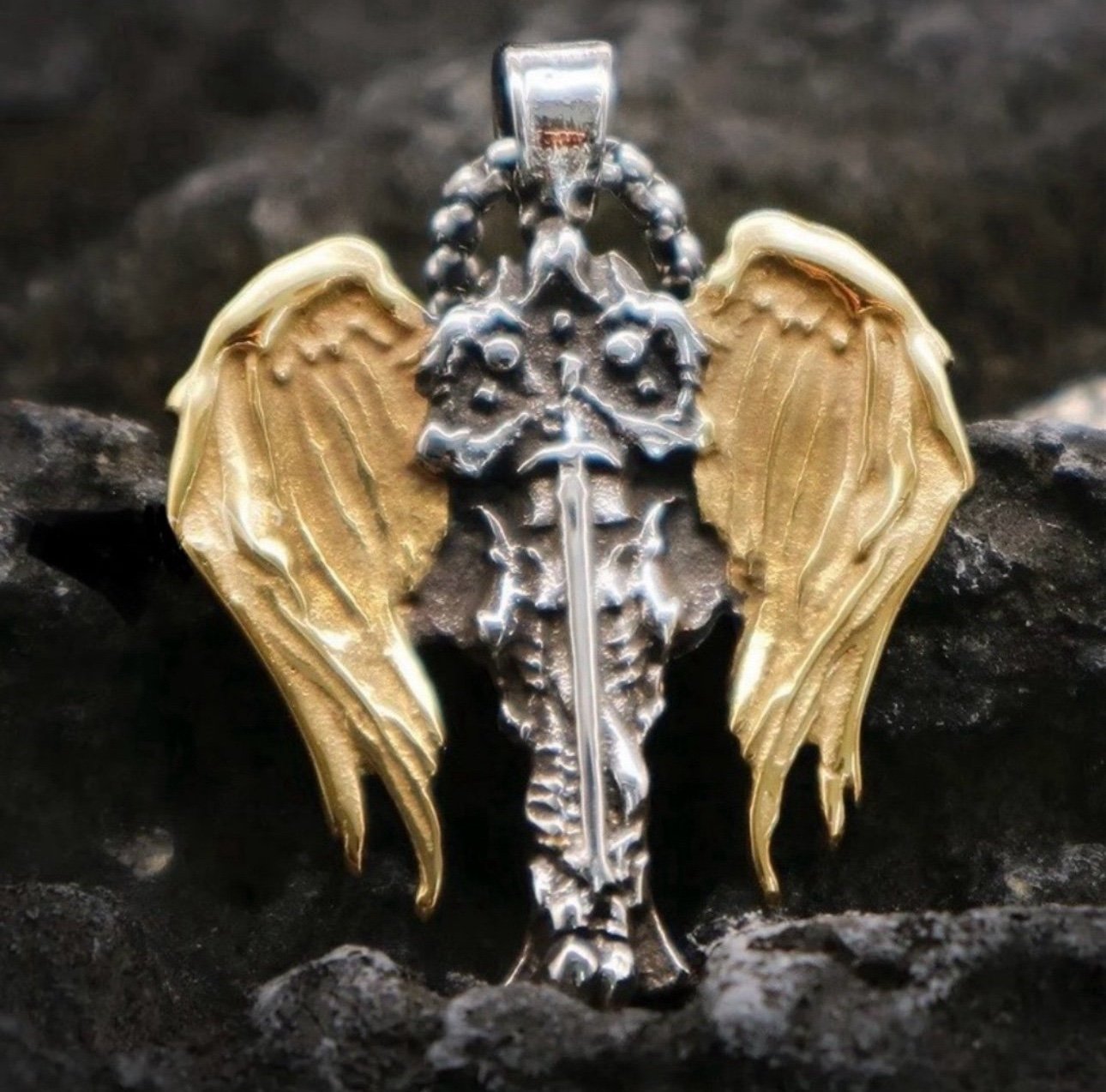 Archangel Michael Celtic Cross Saint Religious Catholic Protection Medal Pendant