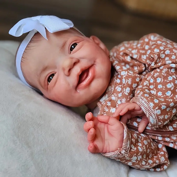20 Inches 50 Cm Cute Simulative Reborn Doll, Soft Cloth Body, Hand-painted Hair
