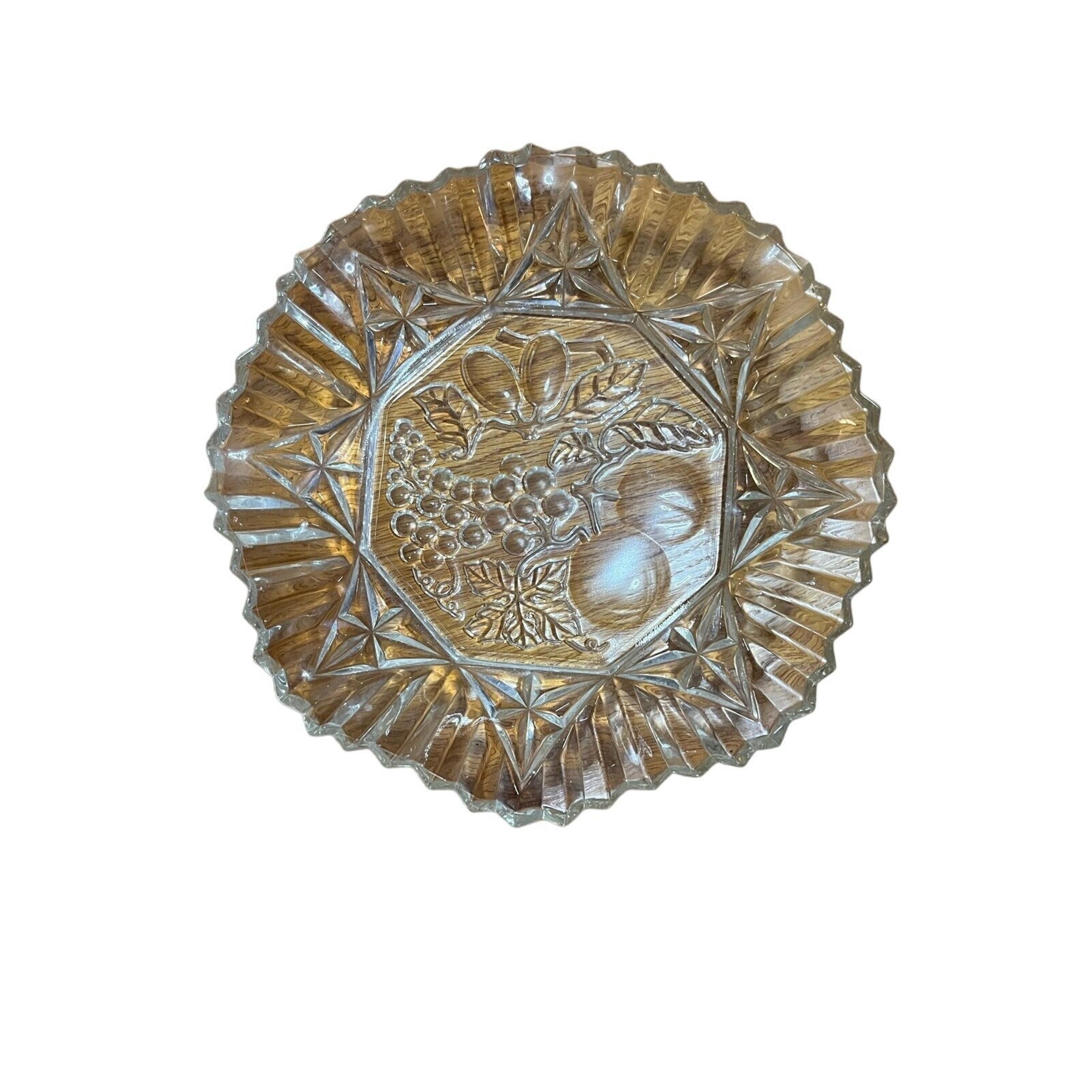 Vintage Depression Federal Glass Fruit Bowl Ruffled Crimped Mint condition