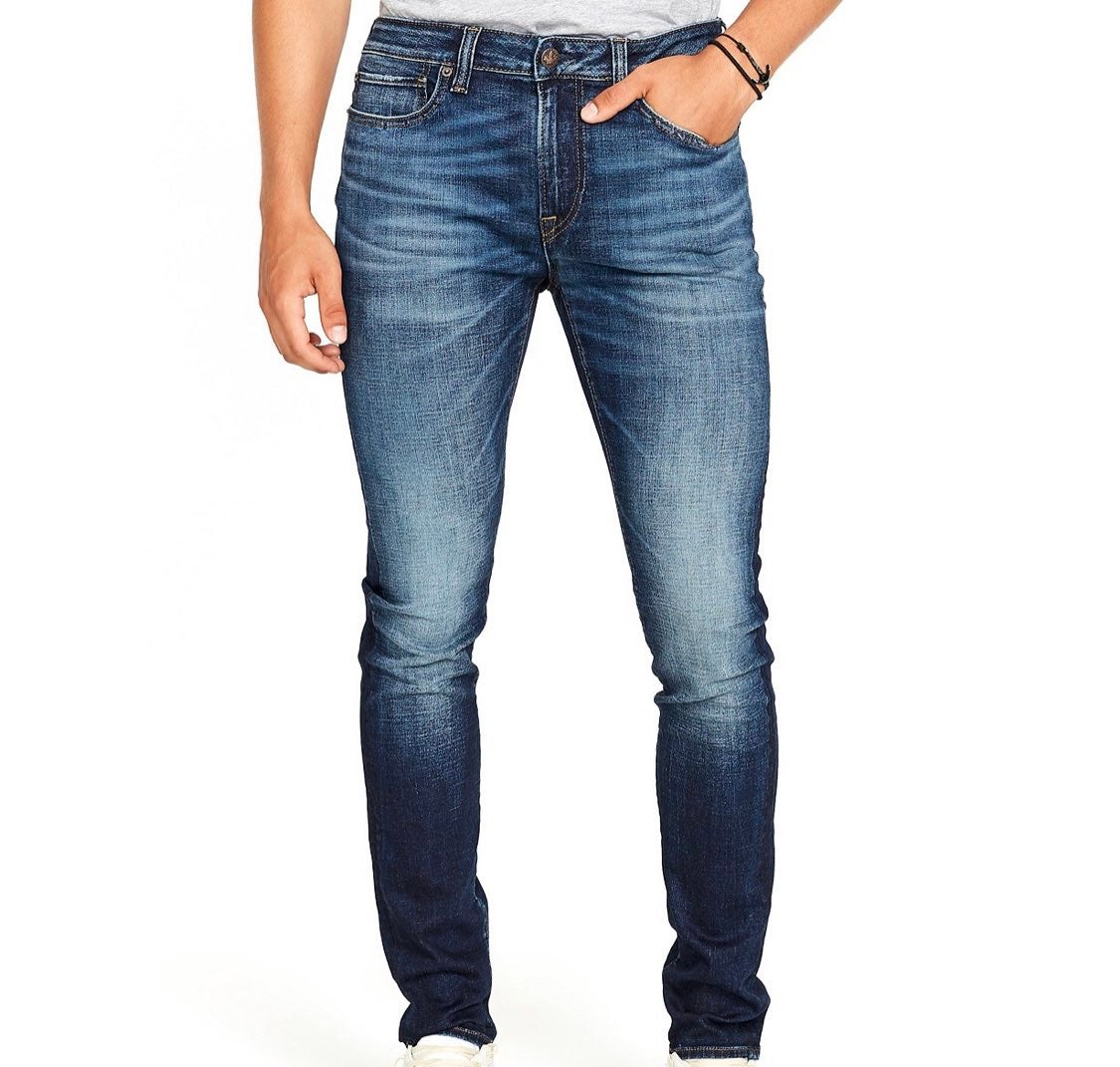 NEW WT BUFFALO DAVID BITTON 34X32 MAX-X MediumFaded SkinnyStretch men's jeans