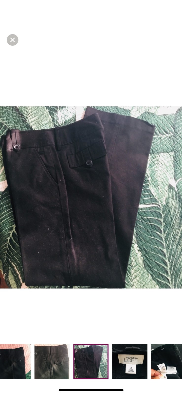 BRAND NEW LOFT ANN TAYLOR BLACK TROUSERS SZ 2