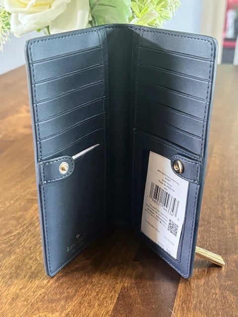 Kate Spade Tennis Toss Large Slim Bifold Wallet - Blazer